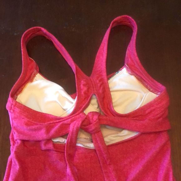 Athleta Salina Montego Swim dress  / XXsmall / hot pink/ razor back with tie - Picture 6 of 12